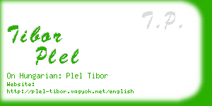 tibor plel business card